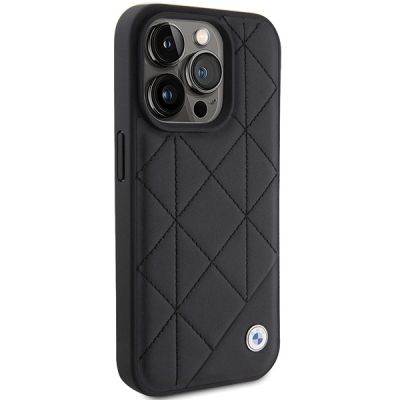 4. BMW Leather Quilted case for iPhone 15 Pro Max - black