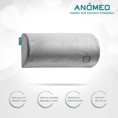7. Large Half-Moon Back Support Pillow ANOMEO