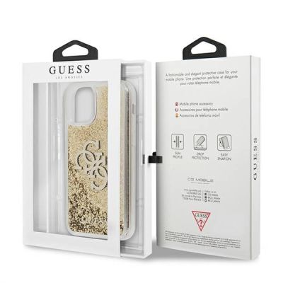8. Guess 4G Big Liquid Glitter case for iPhone 11 6.1" / Xr - gold