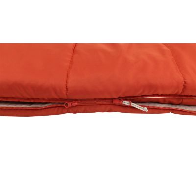3. Outwell Contour Lux Adult Rectangular Polyester Sleeping Bag Red