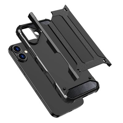 6. Hybrid Armor iPhone 16 Case - Black