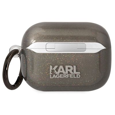 2. Karl Lagerfeld KLAPHNKCTGK Airpods Pro cover black/black Gliter Karl&Choupette
