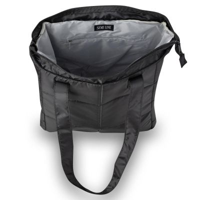 4. LARGE BLACK WOMEN’S SHOULDER BAG SEMI LINE