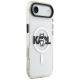 4. Karl Lagerfeld IML Choupette Sketch Logo MagSafe iPhone Air Case - Clear