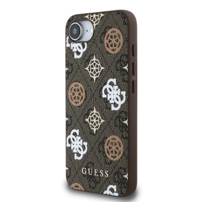 4. Guess PU 4G Peony case with MagSafe for iPhone 16e - brown