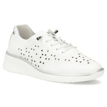 Women's leather openwork shoes, white Filippo DP6714