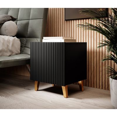 3. PAFOS bedside table 2 pcs. 45x40xH.51 black matt