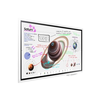 36. SAMSUNG Flip Pro Digital Flipboard 65" 4K IR Touch HDMI USB-C USB LAN WiFi WPA2 Enterprise Bluetooth Tizen 6.5 SoC 2x10W 400x400