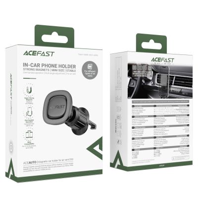5. Acefast D50 Magnetic Car Phone Holder for Air Vent - Black