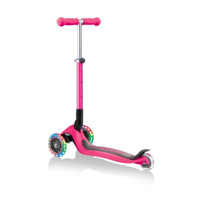 7. Globber Foldable Lights Fuchsia Jr 437-110 3-Wheel Scooter
