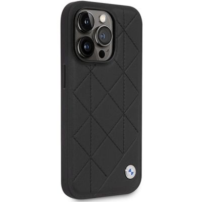 4. Case BMW BMHCP14L22RQDK iPhone 14 Pro 6.1" black/black Leather Quilted
