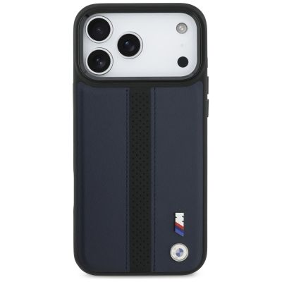 3. BMW M Perforated Stripe Logo MagSafe Case for iPhone 17 Pro Max - Navy Blue
