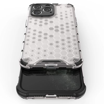 8. Honeycomb case for iPhone 14 Pro Max armored hybrid cover transparent