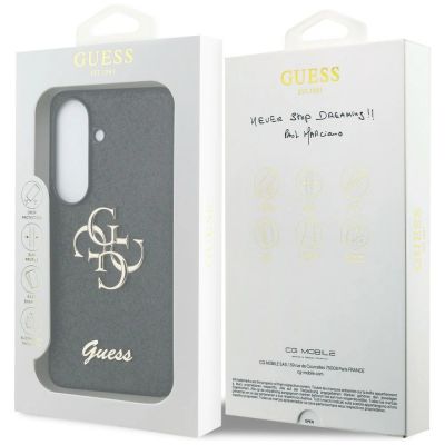 8. Guess Fixed Glitter Big 4G Metal Logo case for Samsung Galaxy S26 - black