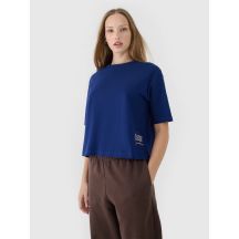 Women's oversize printed T-shirt 4F 4FWSS25TTSHF1971-30S