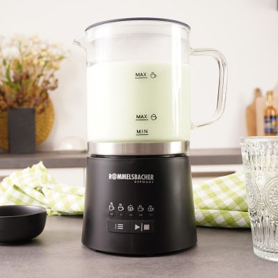 5. Rommelsbacher MS 625 Milk Frother/Warmer Automatic Milk Frother/Warmer Black, Stainless Steel