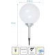14. SOLAR LAMP MILK GLOBE 30x62CM