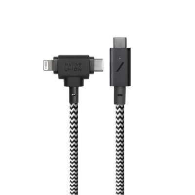 2. Native Union Belt Cable Duo Pro 240W USB-C - USB-C / lightning, 2.4 m (zebra)