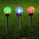 18. SOLAR LAMP GLASS BALL 7.5x34CM RGB