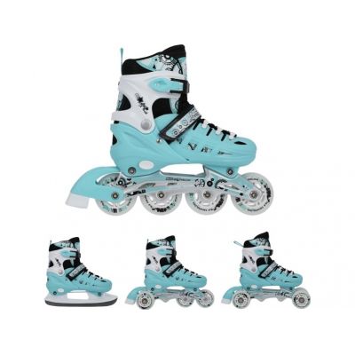 NH10905 4in1 MINT SIZE L(39-42) ROLLER SKATES WITH DIMENSIONAL HOCKEY BLADE NILS EXTREME