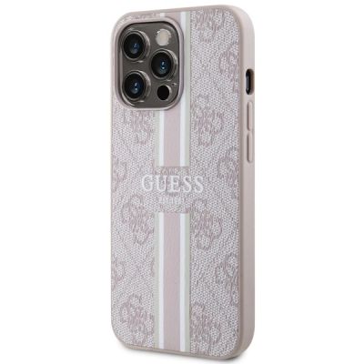 2. Guess GUHMP13LP4RPSP iPhone 13 Pro / 13 6.1" pink/pink hardcase 4G Printed Stripes MagSafe