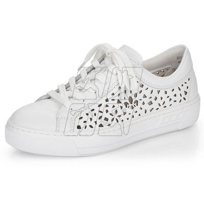 11. Rieker W RKR641 white comfortable leather shoes