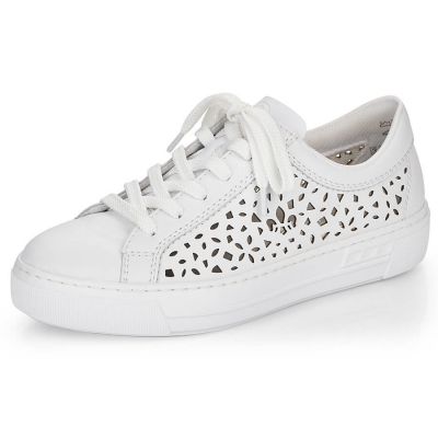 11. Rieker W RKR641 leather comfort shoes white