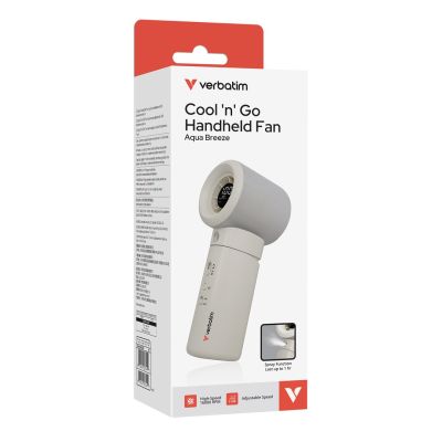 4. Verbatim Cool 'n' Go Aqua Breeze Handheld Fan White/Silver