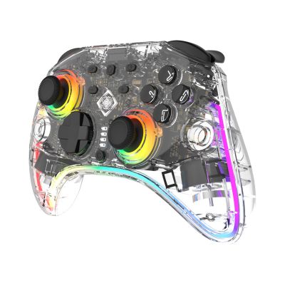 2. Deltaco Gaming GAM-198-T Game Controller Transparent Bluetooth/USB Gamepad Nintendo Switch, Nintendo Switch 2, Nintendo Switch OLED, Android, PC