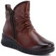 5. Women's brown leather wedge ankle boots Vinceza 133117
