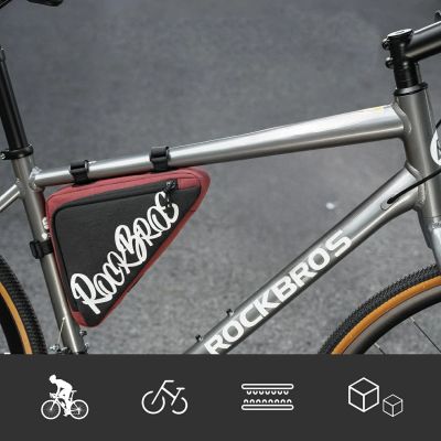 5. Rockbros G002 Flash Journey Triangle Frame Bike Bag 1.4L - Red