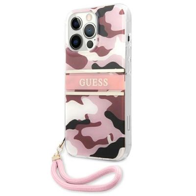 2. Guess GUHCP13XKCABPI iPhone 13 Pro Max 6.7" pink/pink hardcase Camo Strap Collection