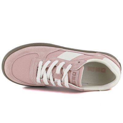 3. Women's pink leather sneakers Big Star TT274175
