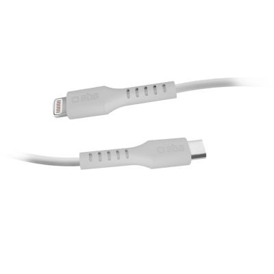 3. SBS TECABLELIGTC1W USB-C - Lightning Cable MFi Certified, 1m - White