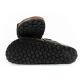 9. Bio Bio men's slippers, profiled flip-flops, natural leather, black