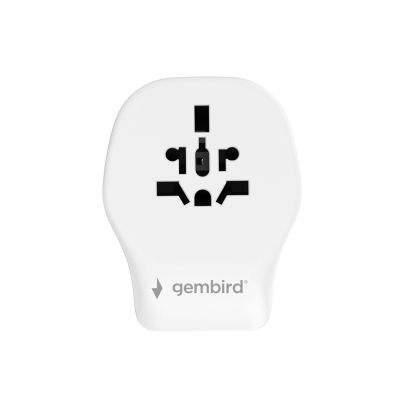 2. GEMBIRD UNIVERSAL TRAVEL ADAPTER 20W, WHITE