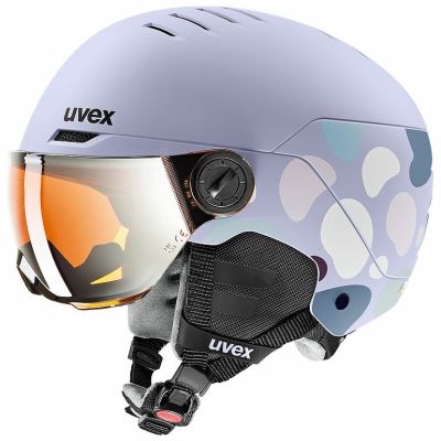 2. Uvex Rocket Jr. Visor Ski Helmet, Lavender