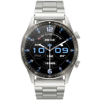 9. Smartwatch Gravity Silver Bracelet + Strap GT10-6