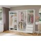 5. OPENO 2W WHITE Wardrobe, Modular Rack with 2 Hanging Rails for the Bedroom