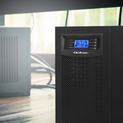 4. Qoltec Online UPS | Pure Sine Wave | 10kVA | 8kW | LCD | USB