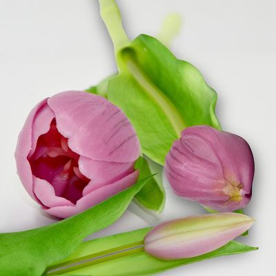 20. BOUQUET OF 7 LIGHT PURPLE TULIPS 31 CM LIFE-LIKE SPRING DECORATION