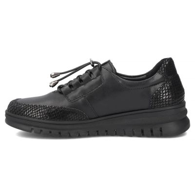 3. Women's leather half-notes on a wedge, black Filippo DP8102