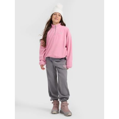 3. 4FWarm oversize fleece with stand-up collar for girls 4F 4FJRAW25TFLEF441-54S
