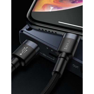 14. Baseus CATLKLF-G1 Lightning - USB-C PD QC cable 18W 480Mb/s 1m - black and gray