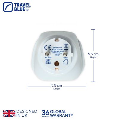 4. TRAVEL BLUE Universal Travel Adapter WORLD -> SCHUKO, 2 pcs.