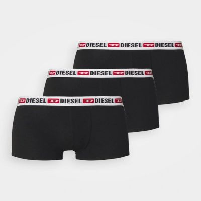 5. Diesel Men Shawn 3-Pack Boxer Briefs Black Fashion Cotton