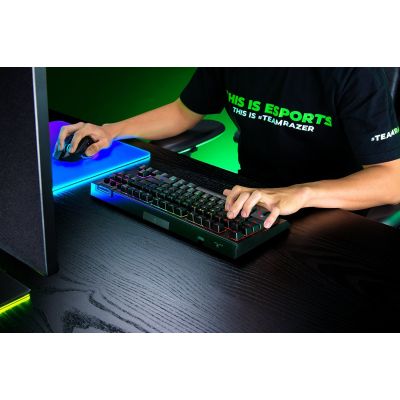 2. Razer BlackWidow V4 Tenkeyless HyperSpeed Gaming Keyboard USB + RF Wireless + Bluetooth QWERTY American International Black