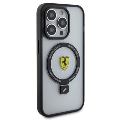 4. Ferrari FEHMP15LUSCAH iPhone 15 Pro 6.1" transparent hardcase Ring Stand 2023 Collection MagSafe