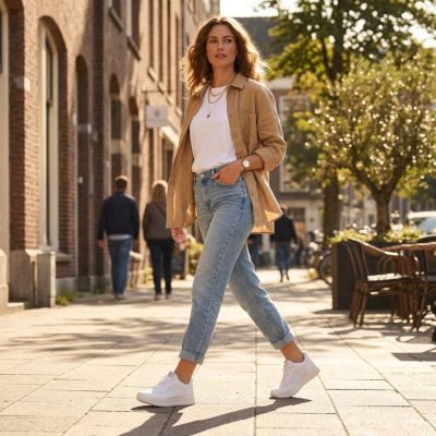 7. White Remonte Rieker D2V04-80 casual sneakers