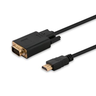 SAVIO CL-103 Adapter (HDMI M - D-Sub (VGA) M; 1.8m; black)
